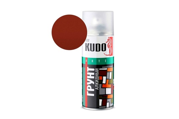 Аэрозольный грунт KUDO KU-2002 красно-коричневый (520 мл)